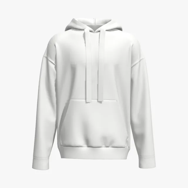 Blank white baggy hoodie mockup