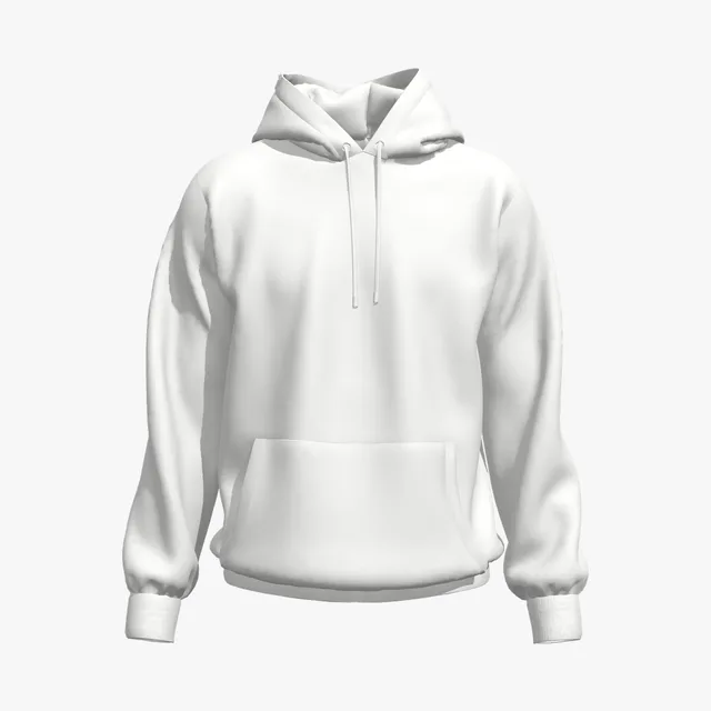 Blank white classic pullover hoodie mockup