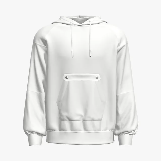 Blank white color-block hoodie mockup
