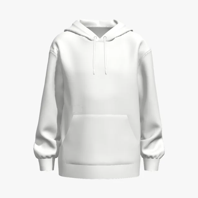 Blank white kids' pullover hoodie mockup