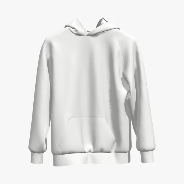 Blank white suspended pullover hoodie mockup