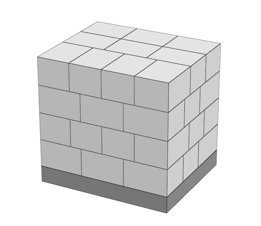 Pallet loaded with layers of cartons