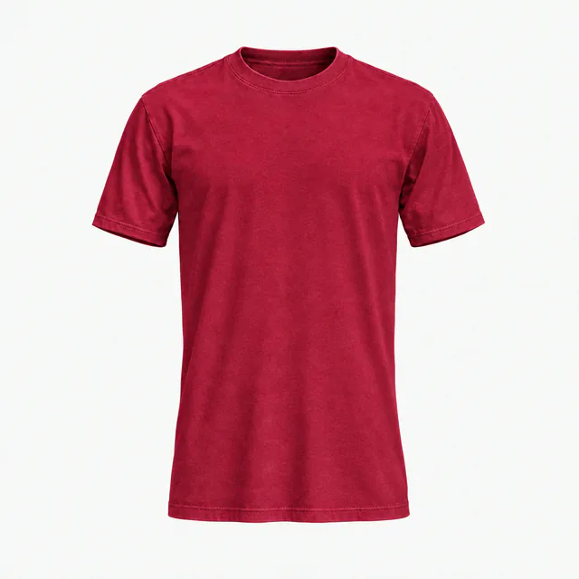 Plain classic crew-neck T-shirt in Comfort Colors 1717 Crimson
