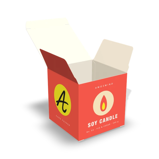Open cube box mockup