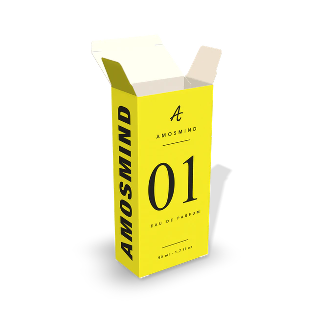 Open perfume box mockup