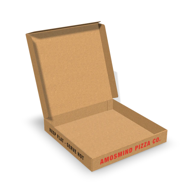 Open pizza box mockup