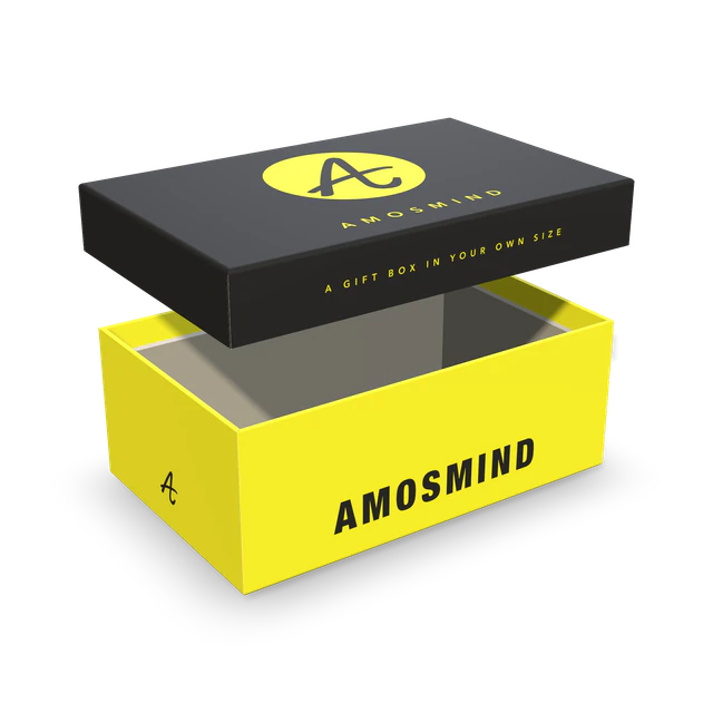 Open rigid box mockup
