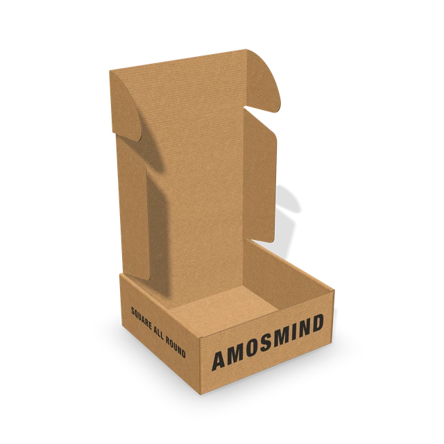 Open square mailer box mockup