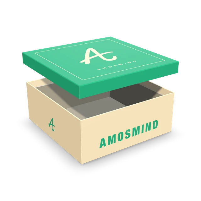 Open square rigid box mockup