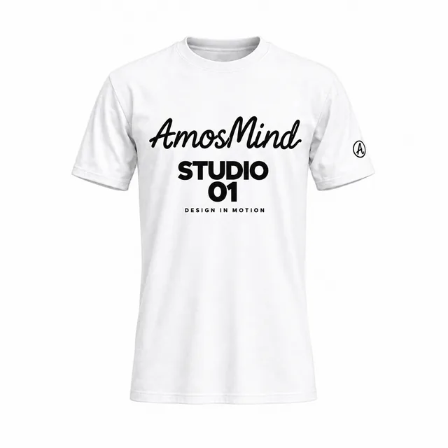 White crew-neck T-shirt mockup