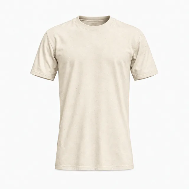 Plain classic crew-neck T-shirt in Gildan 5000 Natural